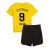 Günstige Borussia Dortmund Sebastien Haller #9 Babykleidung Heim Fussballtrikot Kinder 2023-24 Kurzarm (+ kurze hosen)
